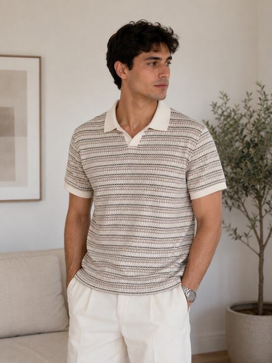 Denim & Flower Other - Denim & Flower Ricky Singh Striped Polo Shirt L